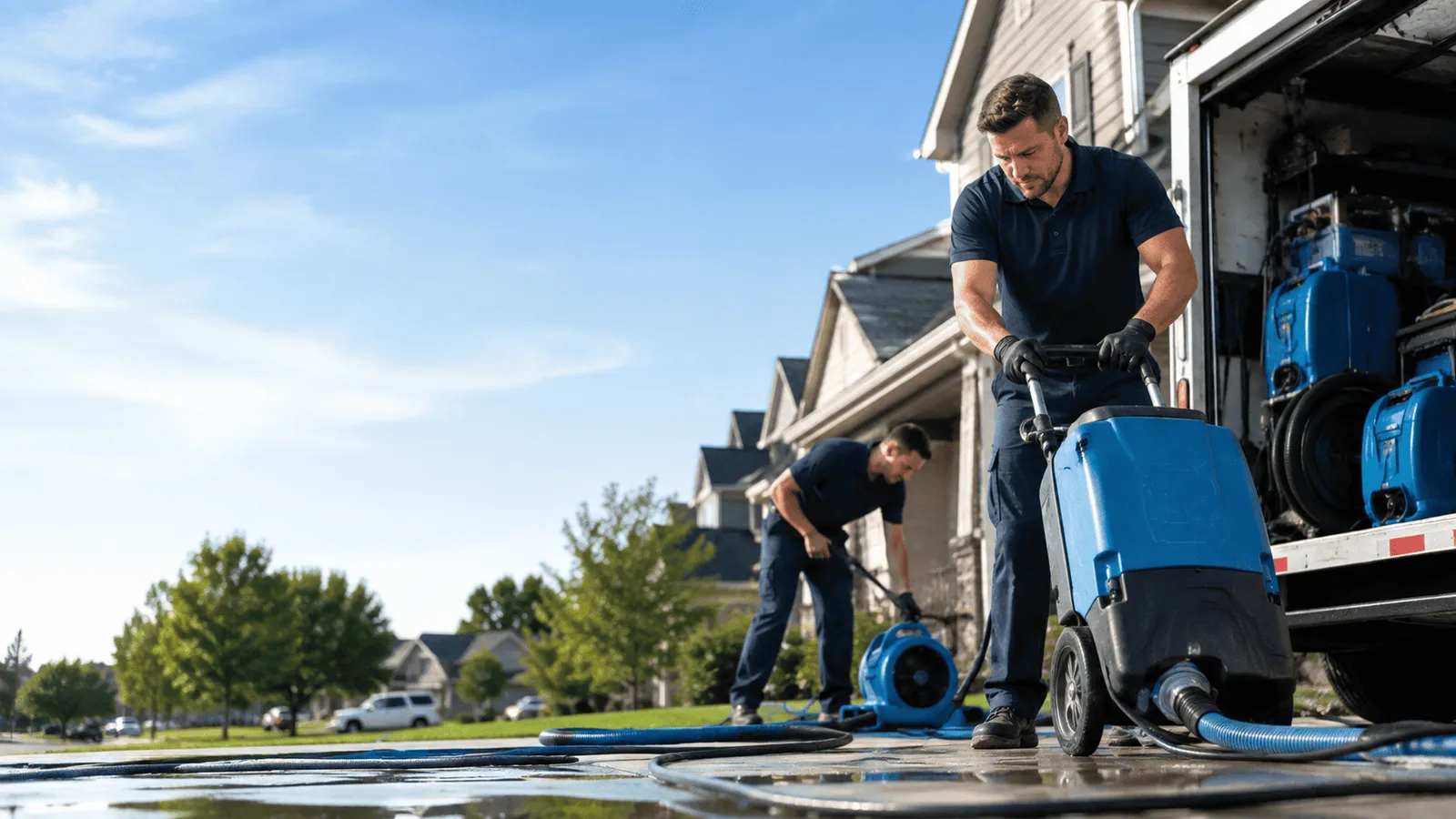 Dehumidification being performed in East Rockaway, NY